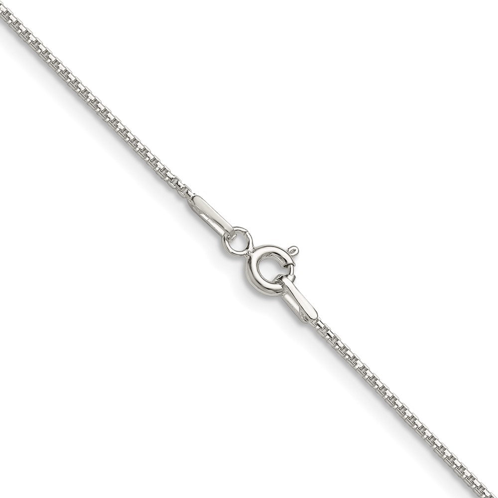 Sterling Silver .95mm Diamond-cut Round Box Chain w/ ext.