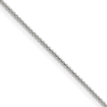 Sterling Silver .95mm Diamond-cut Round Box Chain w/ ext.