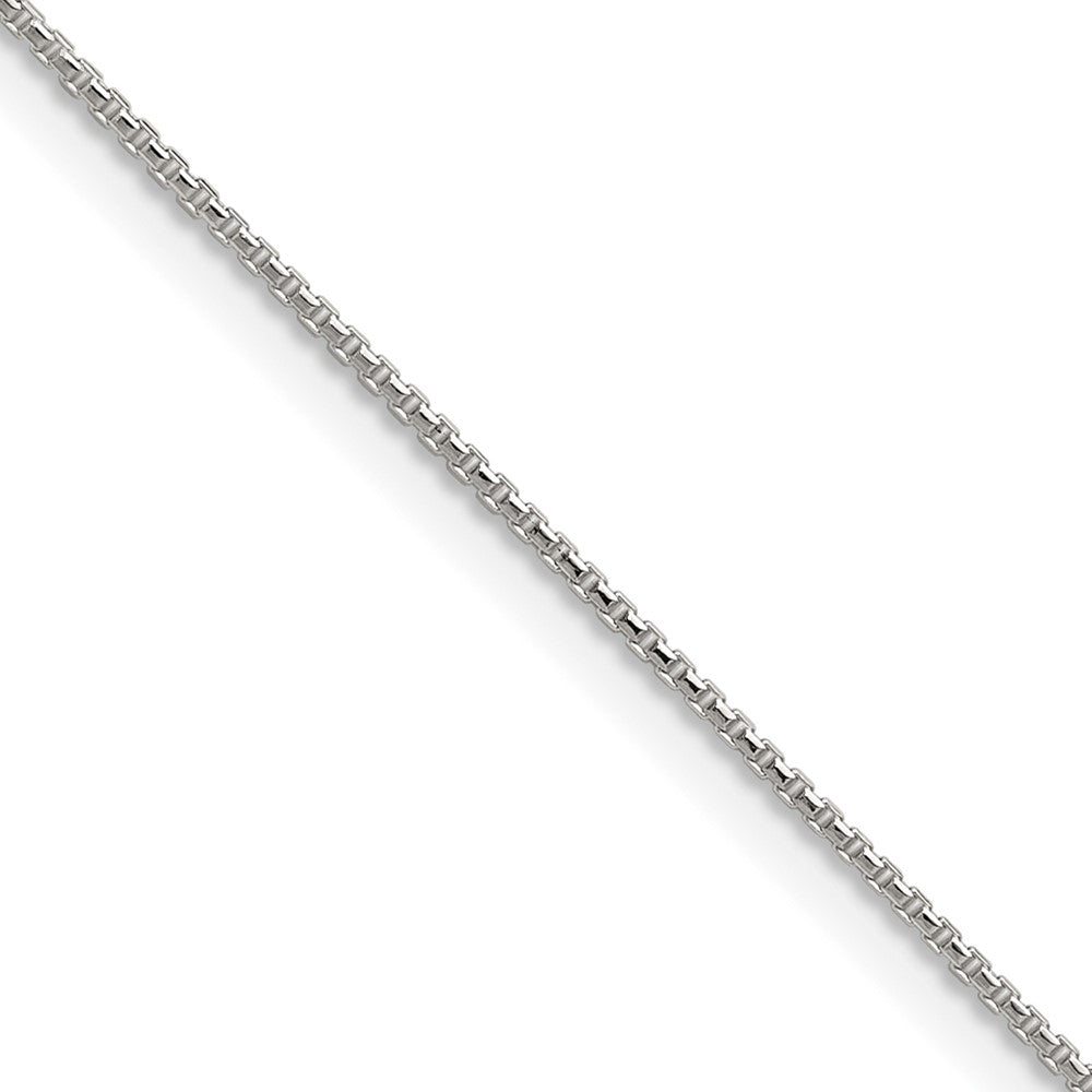 Sterling Silver .95mm Diamond-cut Round Box Chain w/ ext.