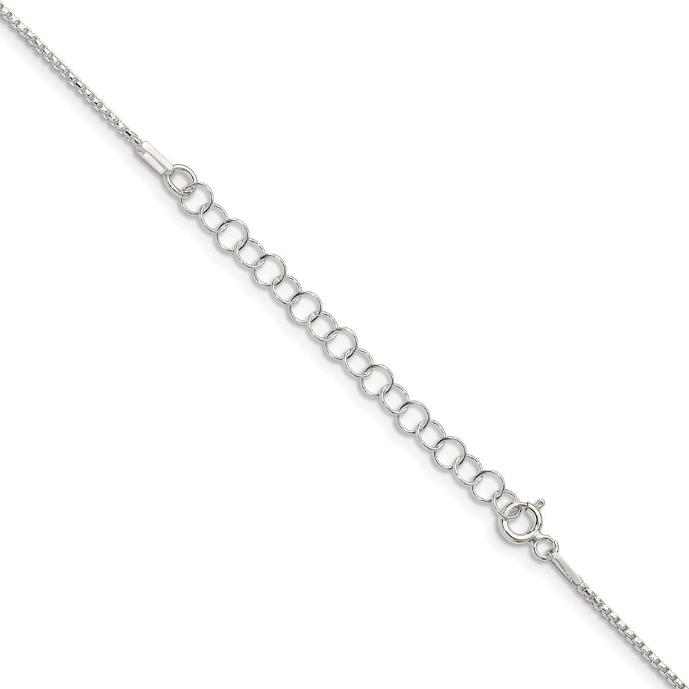 Sterling Silver 1.1mm Diamond-cut Round Box Chain w/ ext.