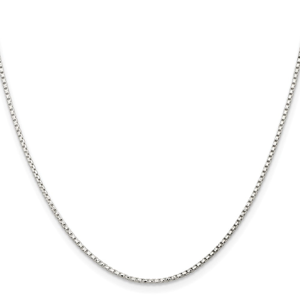 Sterling Silver 1.3mm Diamond-cut Round Box Chain w/ ext.