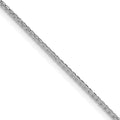 Sterling Silver Rhodium-plated 1.3mm Diamond-cut Round Box Chain