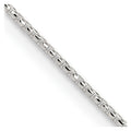 Sterling Silver 1.5mm Diamond-cut Round Box Chain w/ ext.