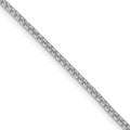 Sterling Silver Rhodium-plated 1.75mm Diamond-cut Round Box Chain
