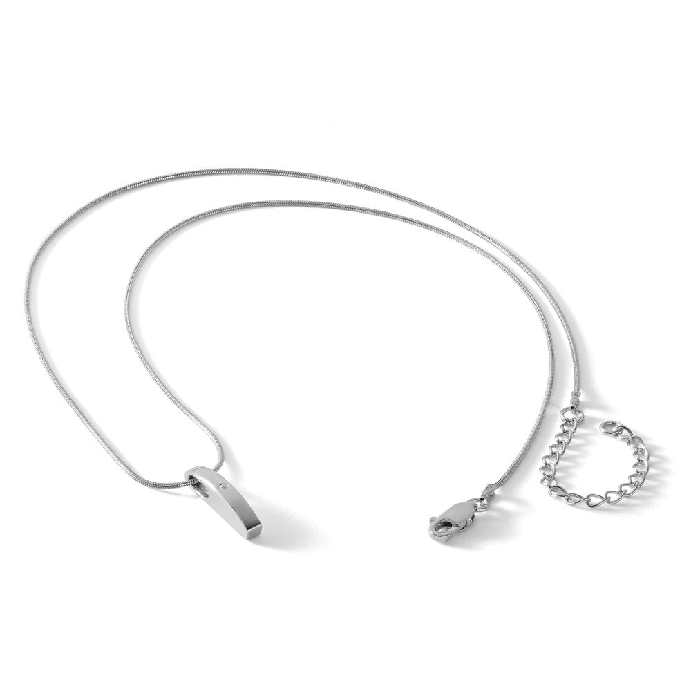 Sterling Silver RH Plated White Ice .01ct. Diamond Necklace