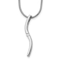 Sterling Silver RH Plated White Ice .03ct. Diamond Necklace