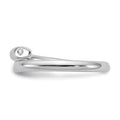Sterling Silver RH Plated White Ice .02ct. Diamond Ring