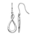 Sterling Silver RH Plated White Ice .01ct. Diamond Earrings
