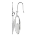 Sterling Silver RH Plated White Ice .01ct. Diamond Dangle Earrings