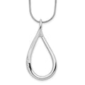 Sterling Silver RH Plated White Ice .015ct. Diamond Necklace