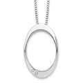 Sterling Silver RH Plated White Ice .015ct. Diamond Necklace
