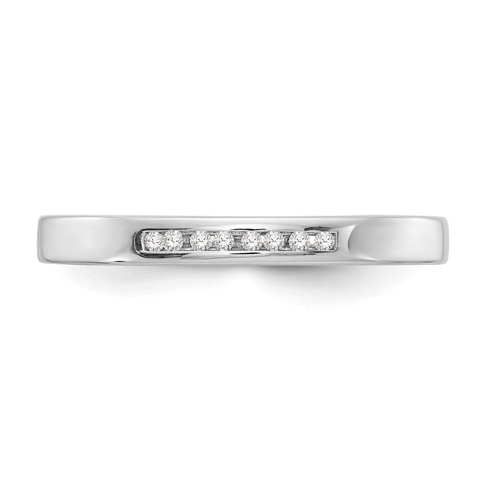 Sterling Silver RH Plated White Ice .08ct. Diamond Ring