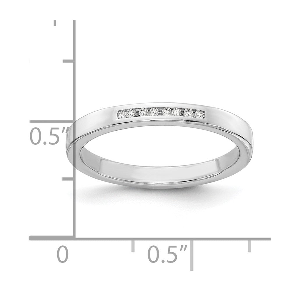 Sterling Silver RH Plated White Ice .08ct. Diamond Ring