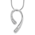 Sterling Silver RH Plated White Ice .06ct Diamond Necklace