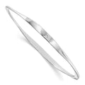 Sterling Silver RH Plated White Ice .01ct Diamond Bangle