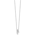 Sterling Silver RH Plated White Ice .07ct Dia. Slide Pendant Necklace