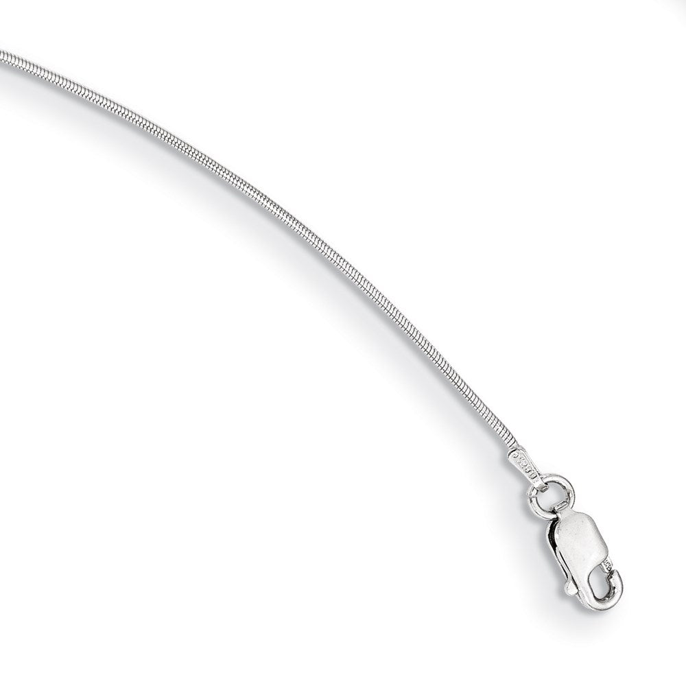 Sterling Silver RH Plated White Ice Diamond Anchor Necklace