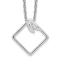 Sterling Silver RH Plated White Ice .015ct. Diamond Necklace