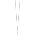 Sterling Silver RH Plated White Ice .015ct. Diamond Necklace