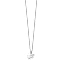 Sterling Silver RH Plated White Ice .018ct. Diamond Dog Necklace