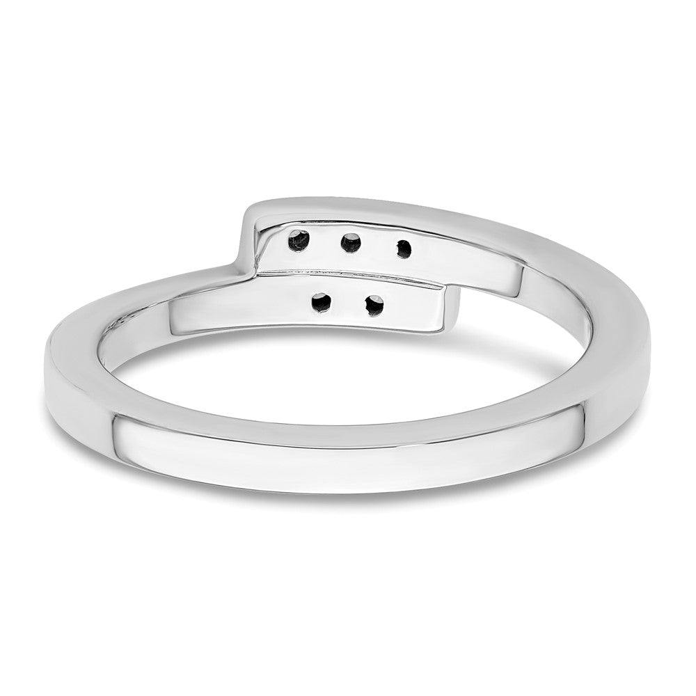 Sterling Silver RH Plated White Ice .05ct. Diamond Ring