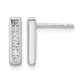 Sterling Silver RH Plated White Ice .15ct Diamond Earrings