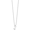 SS RH Plated White Ice .03 Diamond Initial J w/2in ext. Necklace
