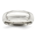 Sterling Silver 6mm Polished Grooved Band