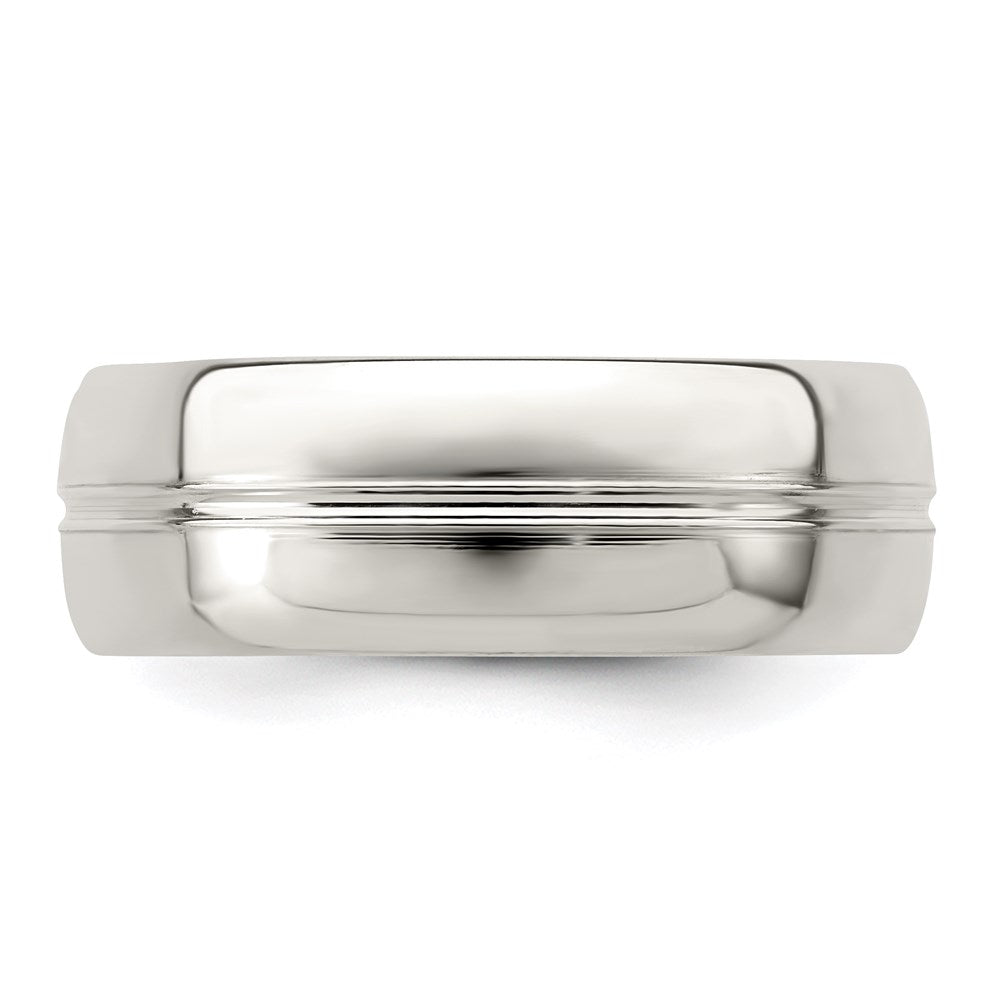 Sterling Silver 7mm Polished Fancy Band