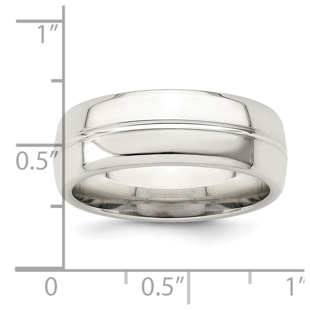 Sterling Silver 7mm Polished Fancy Band