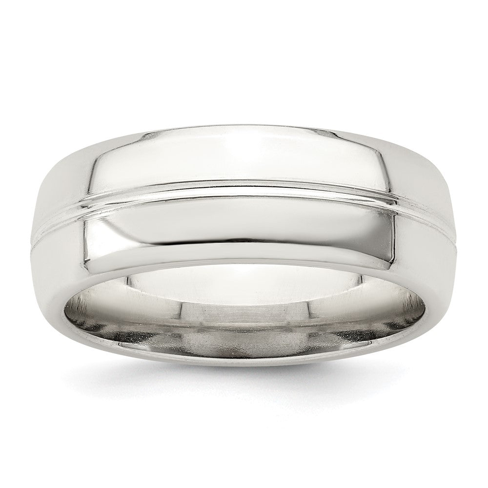 Sterling Silver 7mm Polished Fancy Band