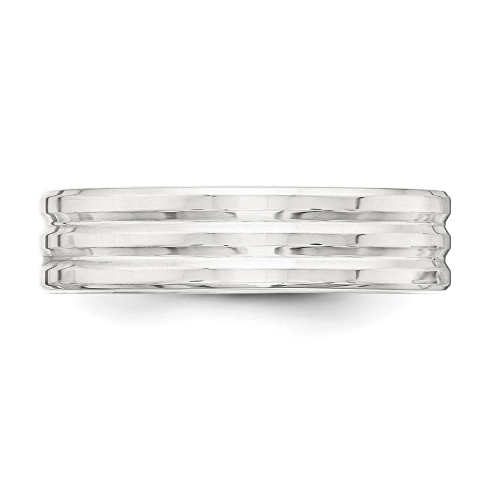 Sterling Silver 6mm Polished Fancy Band