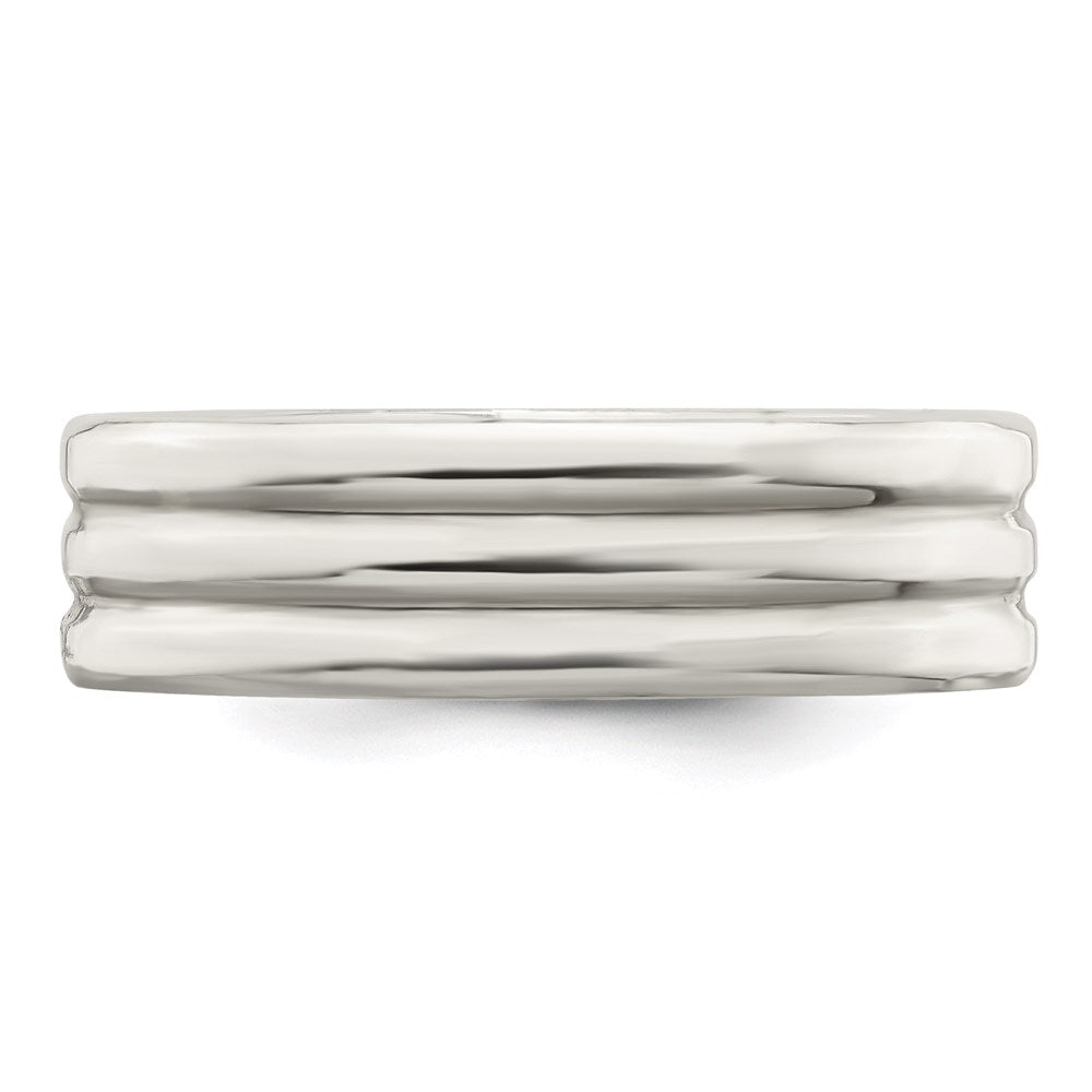 Sterling Silver 6mm Polished Fancy Band