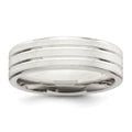 Sterling Silver 6mm Brushed Fancy Band