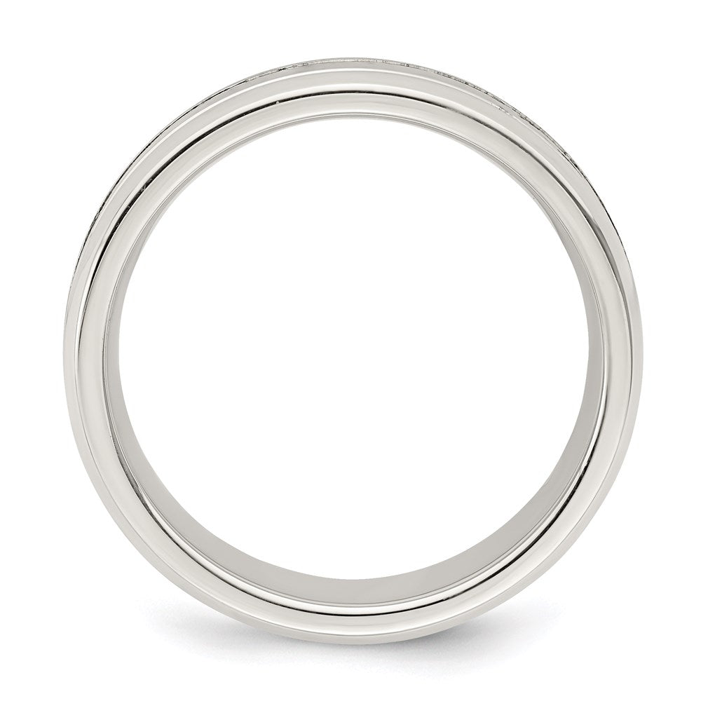 Sterling Silver 6mm Polished Grooved Band
