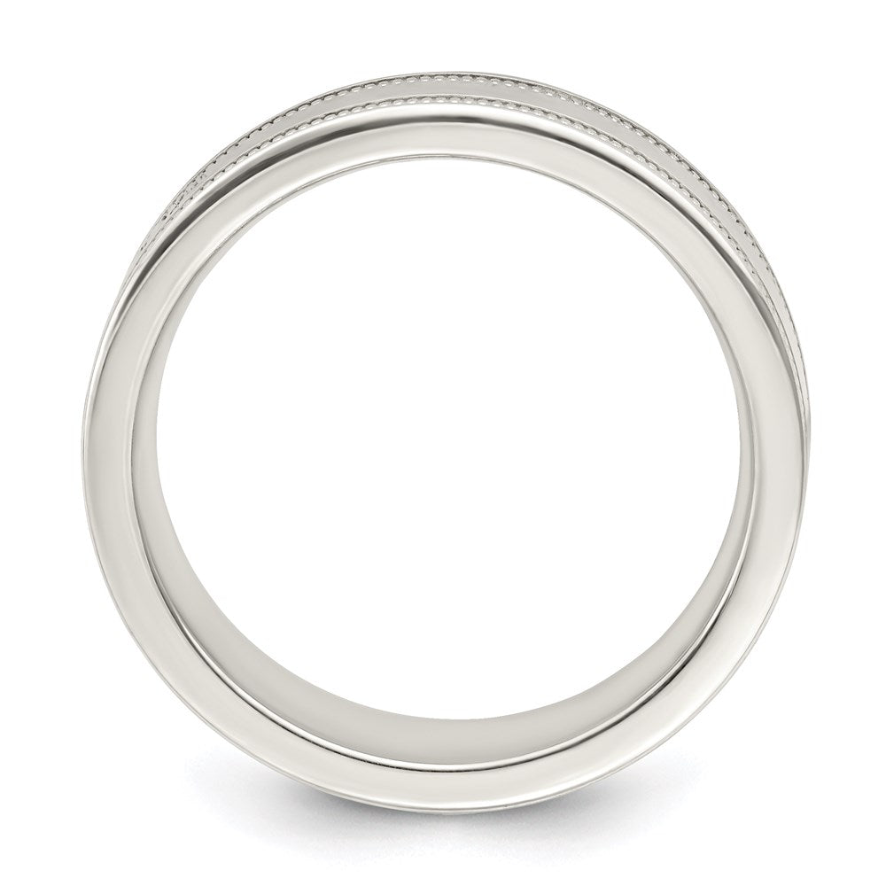 Sterling Silver 6mm Polished Grooved Band