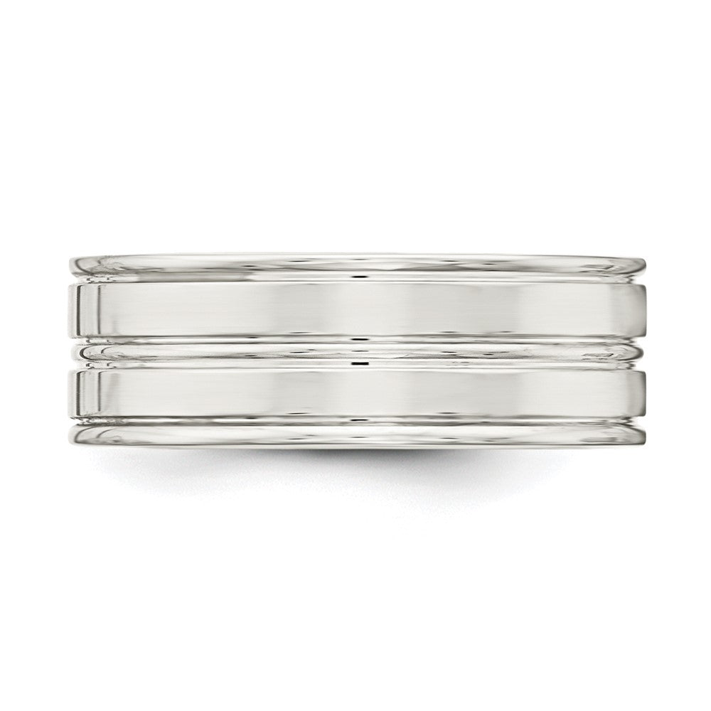 Sterling Silver 8mm Polished Fancy Band