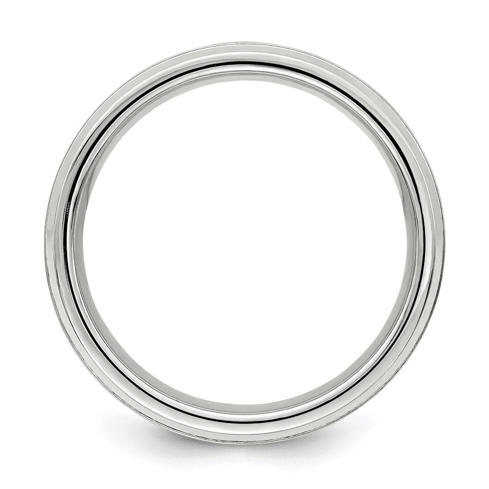 Sterling Silver 6mm Brushed Fancy Band