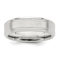 Sterling Silver 6mm Brushed Fancy Band