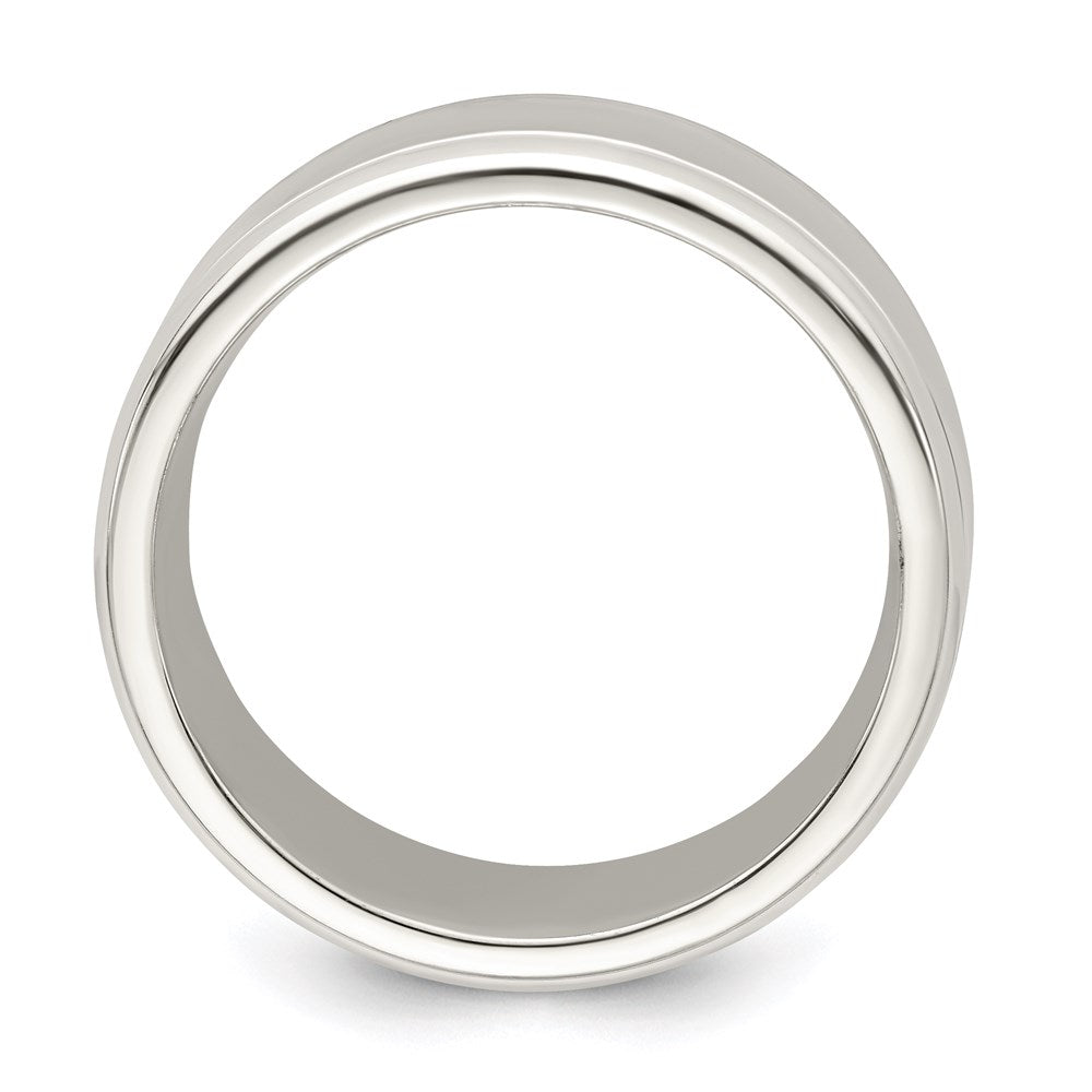 Sterling Silver 8mm Polished Fancy Band