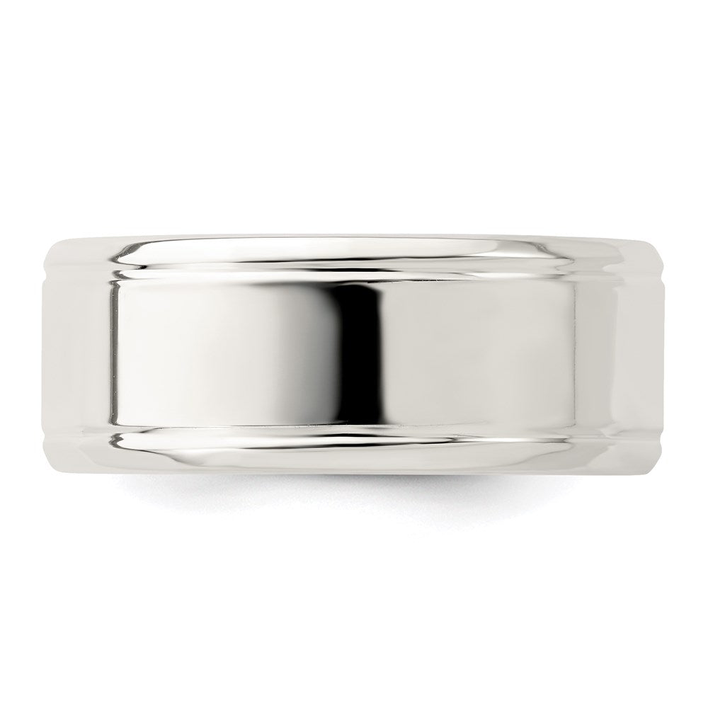 Sterling Silver 8mm Polished Fancy Band