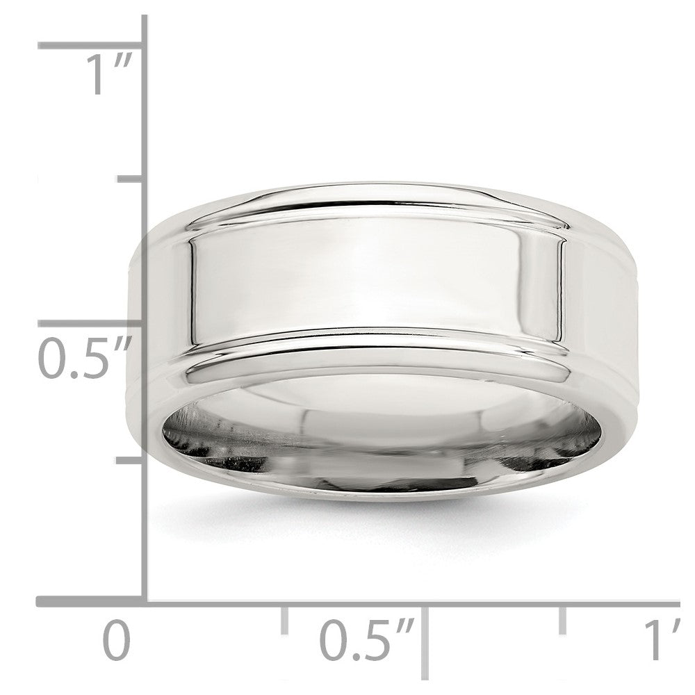 Sterling Silver 8mm Polished Fancy Band