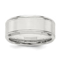 Sterling Silver 8mm Brushed Fancy Band