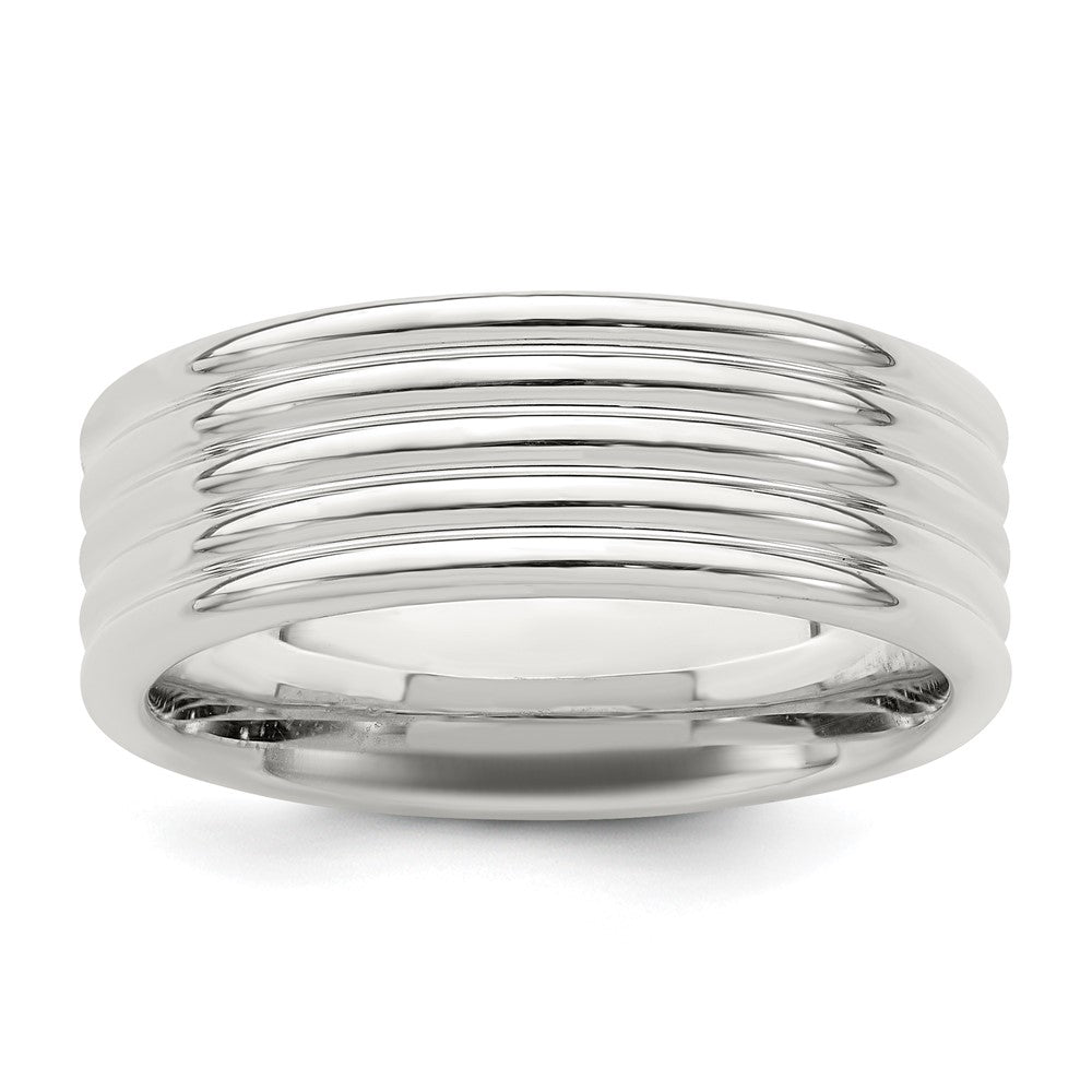 Sterling Silver 7mm Polished Fancy Band