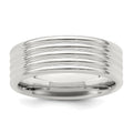 Sterling Silver 7mm Polished Fancy Band