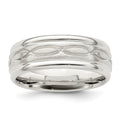 Sterling Silver 7mm Brushed Intertwined Band