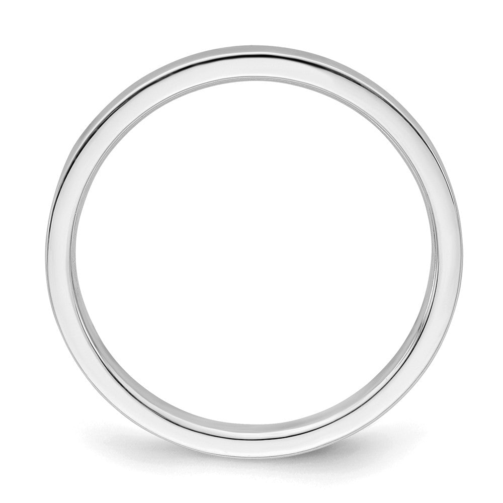 Sterling Silver Rhodium-plated 2mm Flat Band