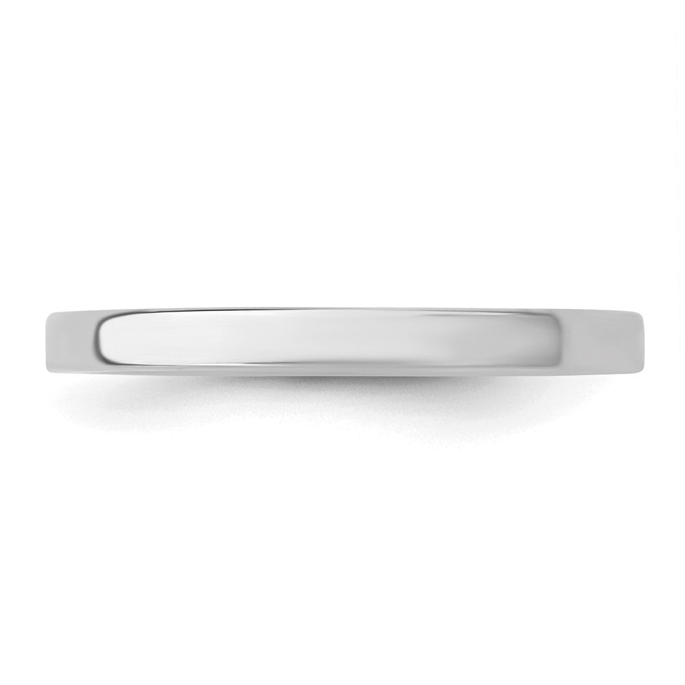 Sterling Silver Rhodium-plated 2mm Flat Band