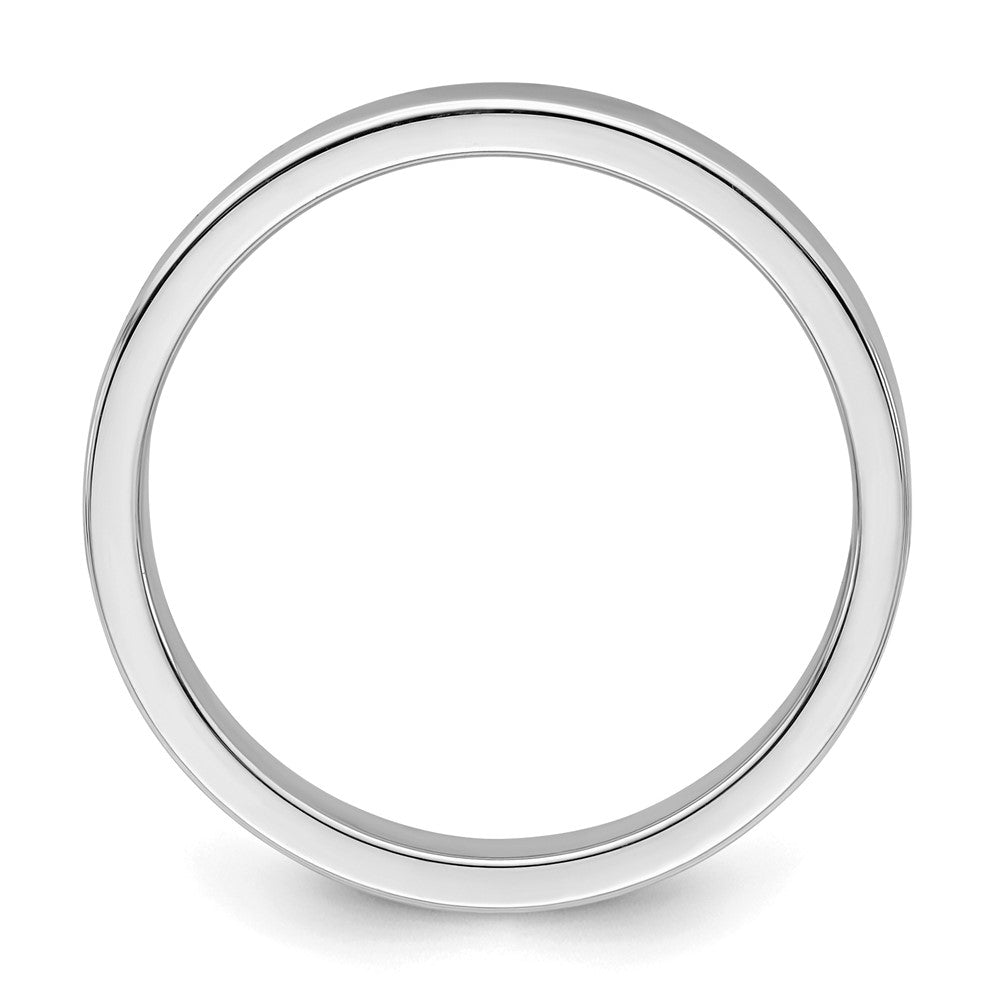 Sterling Silver Rhodium-plated 3mm Flat Band