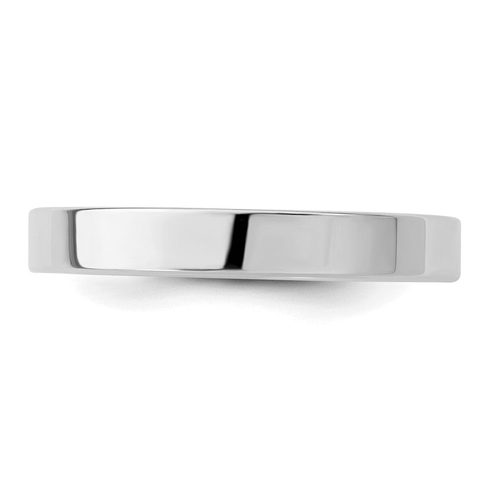Sterling Silver Rhodium-plated 3mm Flat Band